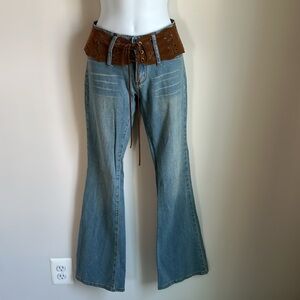 LAST DAY! VINTAGE Hippie Girl Boho Belt Bellbottom Jeans